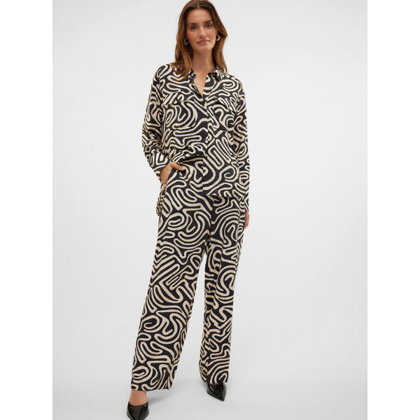 ΓΥΝΑΙΚΕΙΑ ΠΑΝΤΕΛΟΝΑ ΑΣΠΡΟΜΑΥΡΗ VERO MODA  VMVIGDIS H/W PANTS WVN BTQ GA 10323272 - Image 3