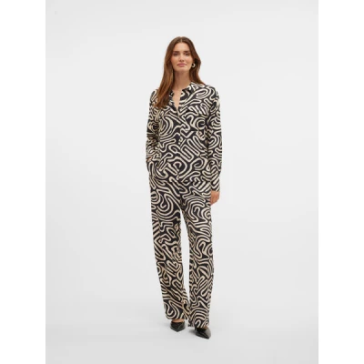 ΓΥΝΑΙΚΕΙΑ ΠΑΝΤΕΛΟΝΑ ΑΣΠΡΟΜΑΥΡΗ VERO MODA  VMVIGDIS H/W PANTS WVN BTQ GA 10323272