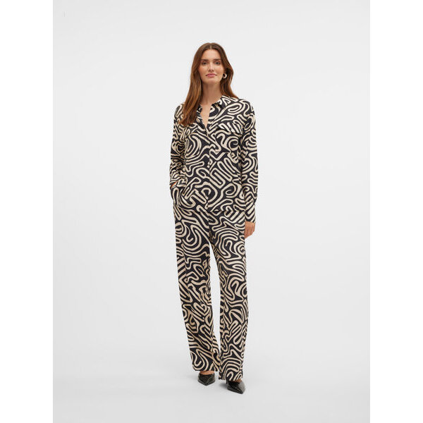 ΓΥΝΑΙΚΕΙΑ ΠΑΝΤΕΛΟΝΑ ΑΣΠΡΟΜΑΥΡΗ VERO MODA  VMVIGDIS H/W PANTS WVN BTQ GA 10323272 - Image 1