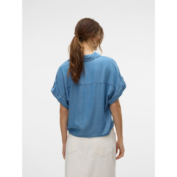 ΓΥΝΑΙΚΕΙΟ ΠΟΥΚΑΜΙΣΟ ΤΖΙΝ VERO MODA  VMFLEUR SS BOW TENCEL SHIRT 10326059 - Image 2