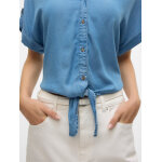 ΓΥΝΑΙΚΕΙΟ ΠΟΥΚΑΜΙΣΟ ΤΖΙΝ VERO MODA VMFLEUR SS BOW TENCEL SHIRT 10326059 - Image 3
