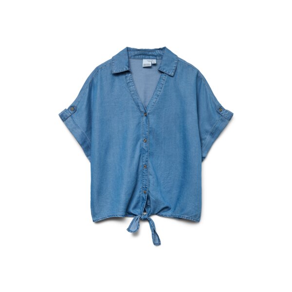 ΓΥΝΑΙΚΕΙΟ ΠΟΥΚΑΜΙΣΟ ΤΖΙΝ VERO MODA  VMFLEUR SS BOW TENCEL SHIRT 10326059 - Image 6