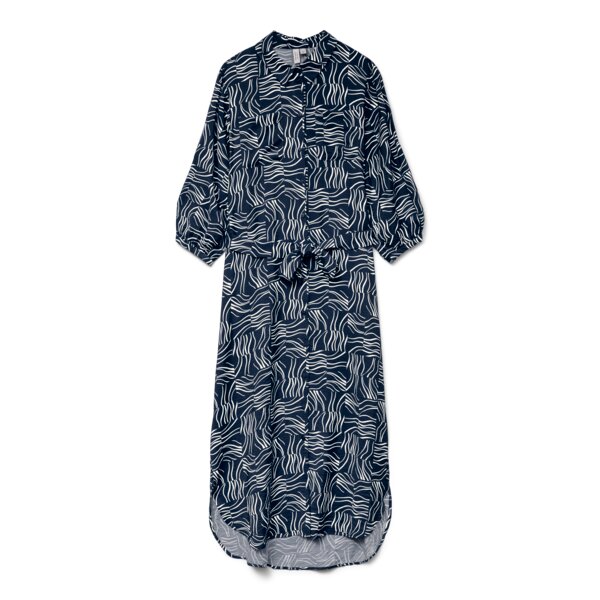 ΓΥΝΑΙΚΕΙΟ ΦΟΡΕΜΑ NAVY BLUE VERO MODA VMBETSY 3/4 7/8 SHIRT DRESS WVN BTQ GA 10328044 - Image 1