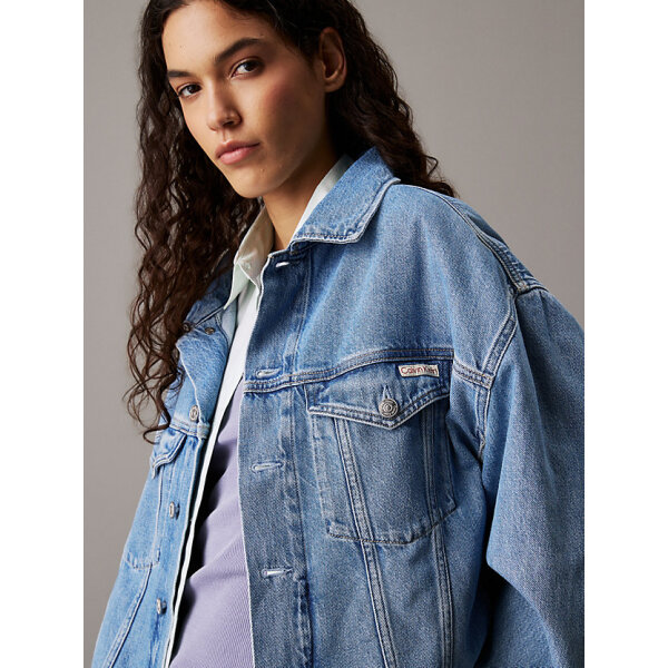 ΓΥΝΑΙΚΕΙΟ ΜΠΟΥΦΑΝ BOXY DENIM JACKET CALVIN KLEIN J20J225182-1AA - Image 3