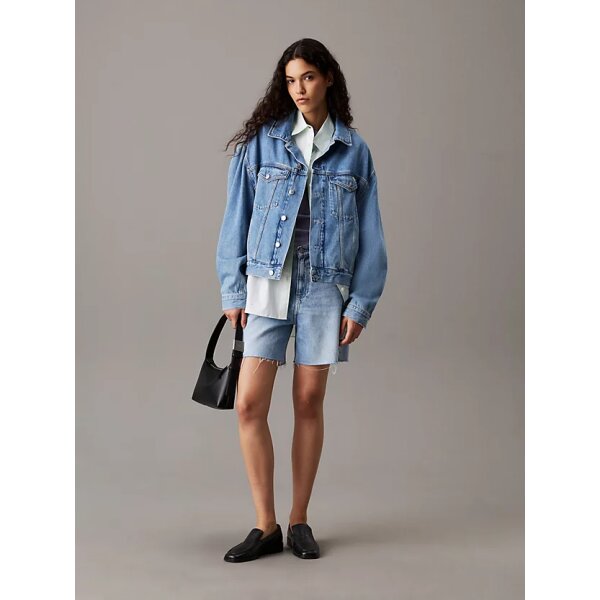 J20J225182_1AA_alternate3 ΓΥΝΑΙΚΕΙΟ ΜΠΟΥΦΑΝ BOXY DENIM JACKET CALVIN KLEIN J20J225182-1AA - Image 1