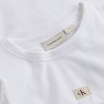 ΓΥΝΑΙΚΕΙΑ ΜΠΛΟΥΖΑ WOVEN LABEL RIB FITTED TEE CALVIN KLEIN J20J225245-YAA - Image 2
