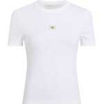 ΓΥΝΑΙΚΕΙΑ ΜΠΛΟΥΖΑ WOVEN LABEL RIB FITTED TEE CALVIN KLEIN J20J225245-YAA - Image 3