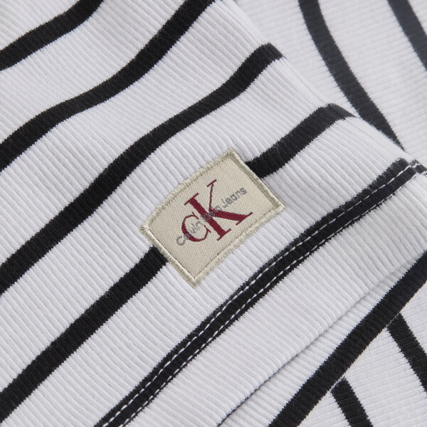 ΓΥΝΑΙΚΕΙΑ ΜΠΛΟΥΖΑ WOVEN LABEL RIB SLEEVELESS TOP CALVIN KLEIN J20J225310-0K4 - Image 3