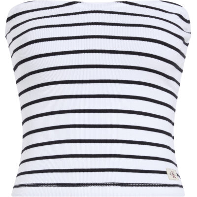 ΓΥΝΑΙΚΕΙΑ ΜΠΛΟΥΖΑ WOVEN LABEL RIB SLEEVELESS TOP CALVIN KLEIN J20J225310-0K4