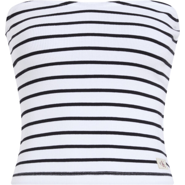 J20J2253100K4_F ΓΥΝΑΙΚΕΙΑ ΜΠΛΟΥΖΑ WOVEN LABEL RIB SLEEVELESS TOP CALVIN KLEIN J20J225310-0K4 - Image 1