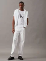 Ανδρική Μπλούζα CALVIN KLEIN CORE MONOGRAM SLIM J30J320935 Λευκό - Image 5