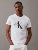 Ανδρική Μπλούζα CALVIN KLEIN CORE MONOGRAM SLIM J30J320935 Λευκό