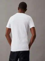 Ανδρική Μπλούζα CALVIN KLEIN CORE INSTITUTIONAL LOGO SLIM J30J322552 Λευκό - Image 3