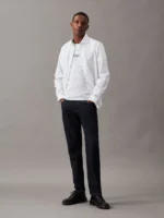 Ανδρική Μπλούζα CALVIN KLEIN CORE INSTITUTIONAL LOGO SLIM J30J322552 Λευκό - Image 5