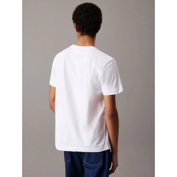 Ανδρική Μπλούζα  CALVIN KLEIN WOVEN LABEL REGULAR  J30J327100 Λευκό - Image 3