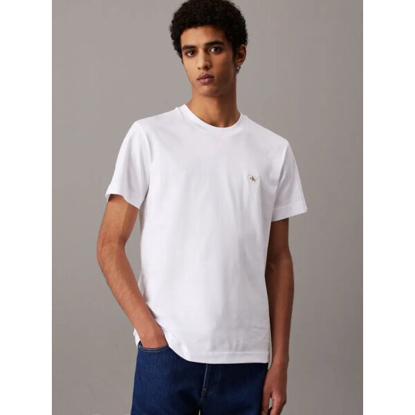 Ανδρική Μπλούζα  CALVIN KLEIN WOVEN LABEL REGULAR  J30J327100 Λευκό - Image 1