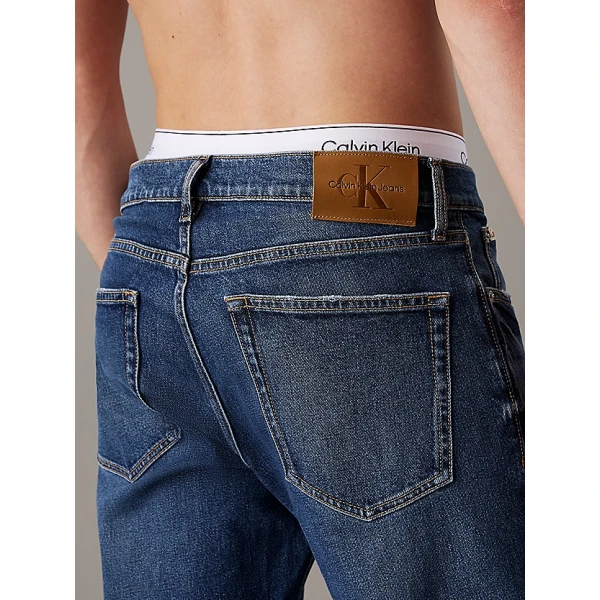 J30J327166_1A4_alternate2 Ανδρικό Παντελόνι Τζιν CALVIN KLEIN SLIM STRAIGHT J30J327166 Μπλε - Image 2