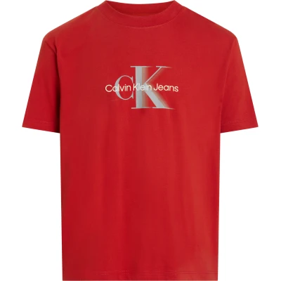 Ανδρική Μπλούζα CALVIN KLEIN MONOLOGO SHIFT J30J327471 Κόκκινο