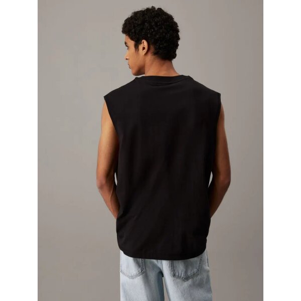 Ανδρική Μπλούζα CALVIN KLEIN MONOLOGO SLEEVELESS J30J327493 Μαύρο - Image 2