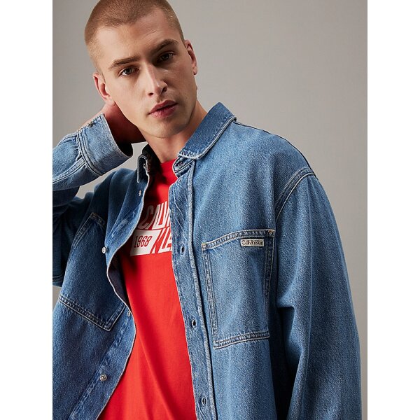 Ανδρικό Πουκάμισο jean CALVIN KLEIN RELAXED DENIM J30J327511 Μπλε - Image 2