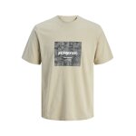 Ανδρική Μπλούζα JACK & JONES 12273239 Regular Fit Μπεζ