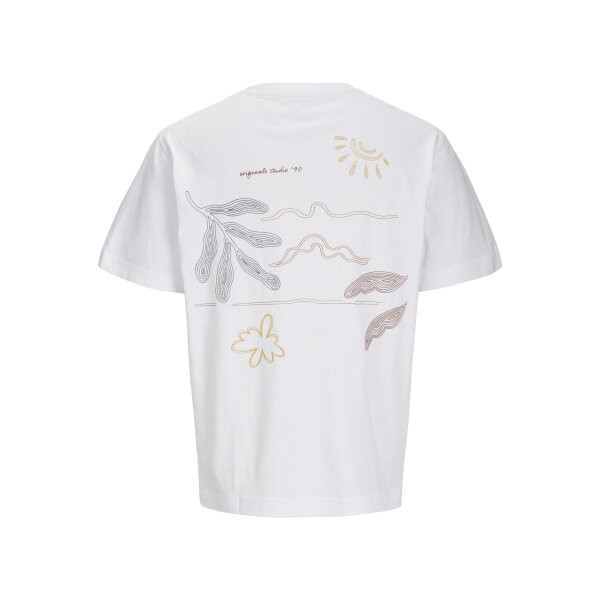 Ανδρική Μπλούζα JACK & JONES Loose Fit 12273388 Λευκό - Image 2