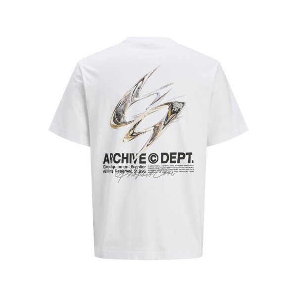 Ανδρική Μπλούζα JACK & JONES Relaxed Fit 12273867 Λευκό - Image 2