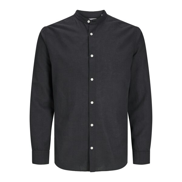 JACK&JONES_SpringSummer2025_4713413_12270008 Ανδρικό Πουκάμισο JACK & JONES PLUS SIZE LINO 12270008 Μαύρο - Image 1