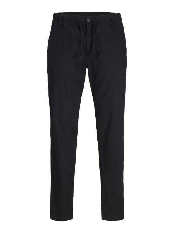 JACK&JONES_SpringSummer2025_4723209_12274977 Ανδρικό Παντελόνι LINO JACK & JONES 12274977 Relaxed Fit Μαύρο - Image 3