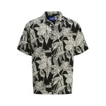 Ανδρικό Πουκάμισο Κοντομάνικο JACK & JONES Relaxed Fit 12274953 Μαύρο