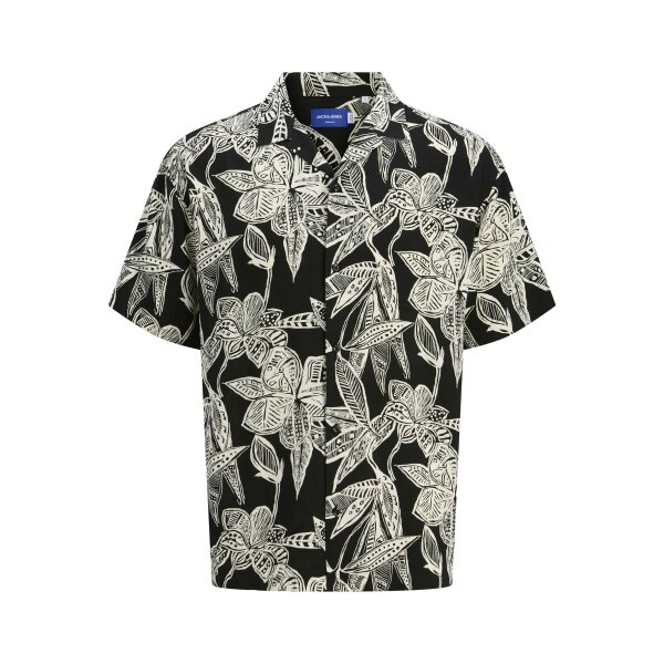 JACK&JONES_Springsummer_4722912_12274953 Ανδρικό Πουκάμισο Κοντομάνικο JACK & JONES  Relaxed Fit 12274953 Μαύρο - Image 1