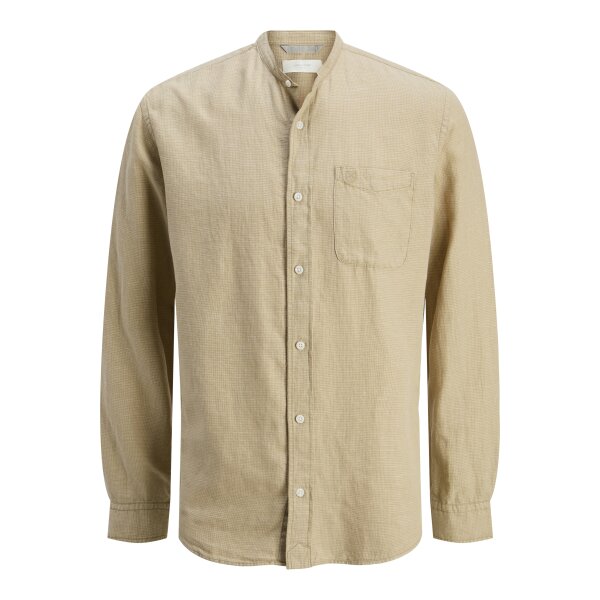 Ανδρικό Πουκάμισο LINO Μαο JACK & JONES Comfort Fit 12274918 Μπεζ - Image 1