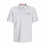 Ανδρική Μπλούζα POLO JACK & JONES 12275373 Regular Fit Λευκό