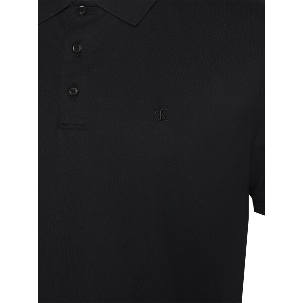 Ανδρική Μπλούζα POLO CALVIN KLEIN SS SMOOTH COTTON SOLID  LV040HM281 Μαύρο - Image 3