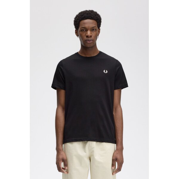 Ανδρική Μπλούζα FRED PERRY Crew Neck  M1600 Μαύρο - Image 3