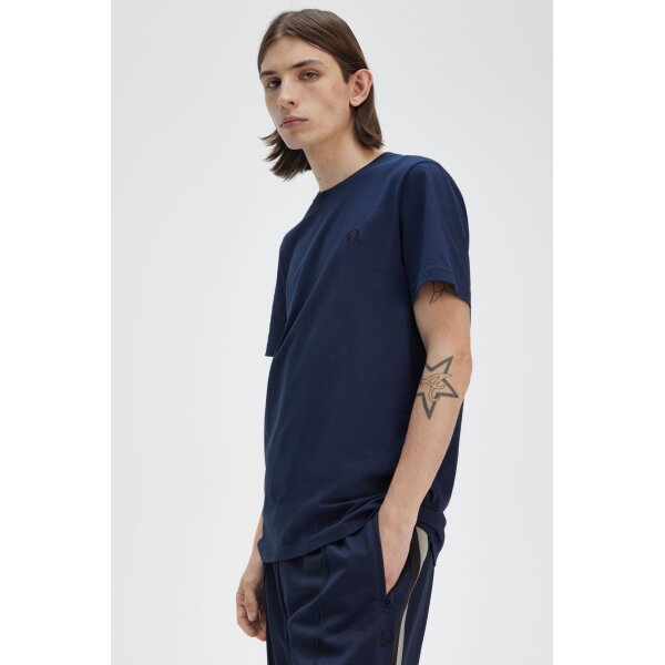 Ανδρική Μπλούζα FRED PERRY Crew Neck  M1600 Μπλε - Image 3