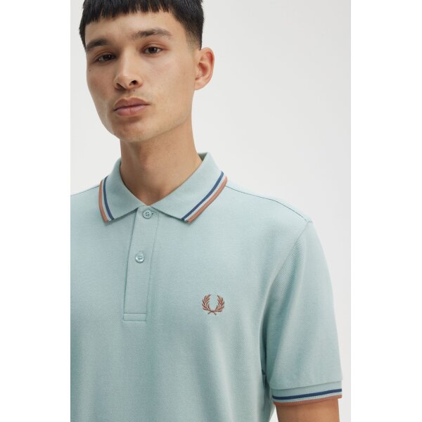Ανδρική Μπλούζα FRED PERRY POLO M3600 Πράσινο - Image 4
