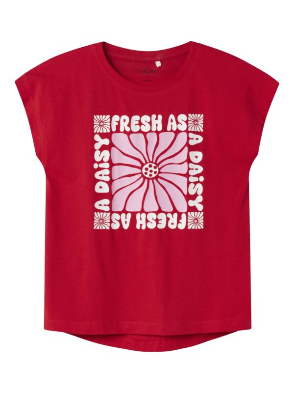 NAME-IT_SpringSummer2025_4753689_13228179 ΠΑΙΔΙΚΗ ΜΠΛΟΥΖΑ ΚΟΡΙΤΣΙ ΚΟΚΚΙΝΗ NAME IT NKFVIOLET CAPSL TOP 13228179 - Image 1