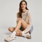 ΓΥΝΑΙΚΕΙΟ ΠΑΠΟΥΤΣΙ PEPE JEANS LUCKY KNIT SNEAKERS PLS60041-808-MOUSSE WHITE - Image 2