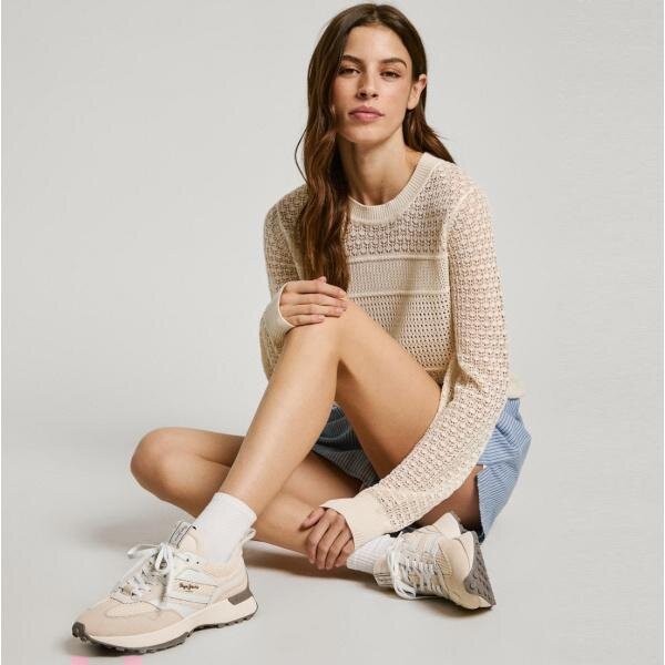 ΓΥΝΑΙΚΕΙΟ ΠΑΠΟΥΤΣΙ  PEPE JEANS LUCKY KNIT SNEAKERS PLS60041-808-MOUSSE WHITE - Image 2