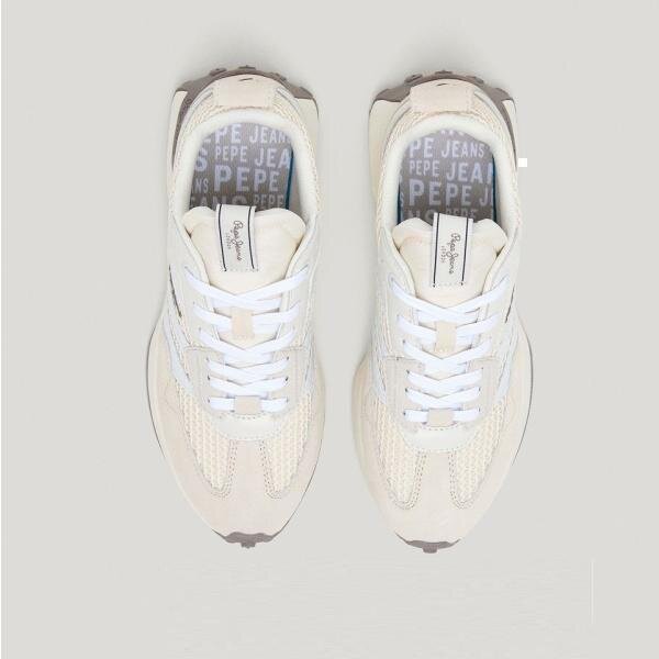 ΓΥΝΑΙΚΕΙΟ ΠΑΠΟΥΤΣΙ  PEPE JEANS LUCKY KNIT SNEAKERS PLS60041-808-MOUSSE WHITE - Image 3