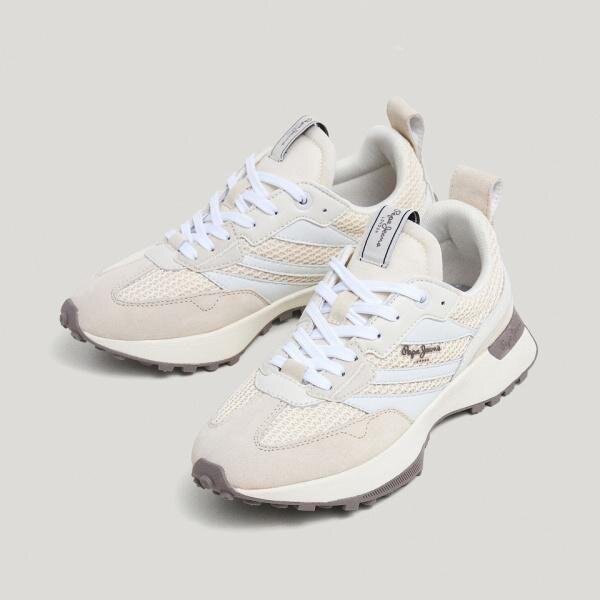 ΓΥΝΑΙΚΕΙΟ ΠΑΠΟΥΤΣΙ  PEPE JEANS LUCKY KNIT SNEAKERS PLS60041-808-MOUSSE WHITE - Image 4