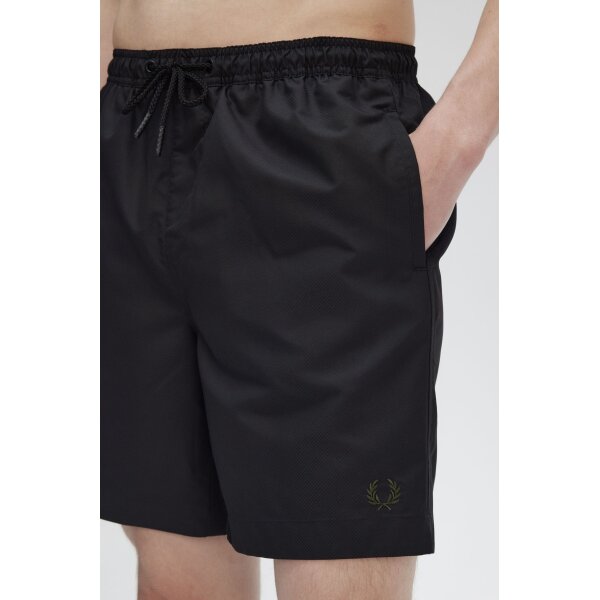 Ανδρική μαγιό FRED PERRY Classic Sweat Short S8505 Μαύρο - Image 2
