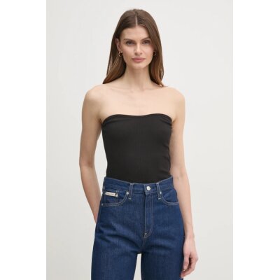 ΓΥΝΑΙΚΕΙΑ ΜΠΛΟΥΖΑ WOVEN LABEL RIB SLEEVELESS TOP CALVIN KLEIN J20J225310-BEH