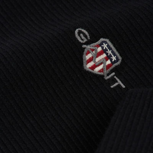 Ανδρική Μπλούζα GANT TEXTURE SS 2003304 Μαύρο S/S25 - Image 2