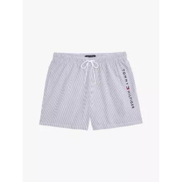 UM0UM03265_0K5_alternate4 Ανδρικό Μαγιο TOMMY JEANS MEDIUM DRAWSTRING STRIPE UM0UM03265 Λευκό ριγέ - Image 2