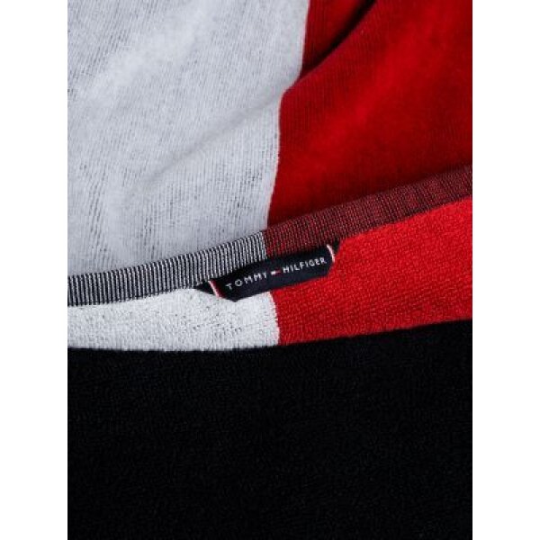 Ανδρική Πετσέτα Θαλλασης TOMMY JEANS TOWEL UU0UU00097 Λευκό Κόκκινο - Image 3