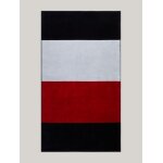 Ανδρική Πετσέτα Θαλλασης TOMMY JEANS TOWEL UU0UU00097 Λευκό Κόκκινο