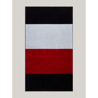 Ανδρική Πετσέτα Θαλλασης TOMMY JEANS TOWEL UU0UU00097 Λευκό Κόκκινο