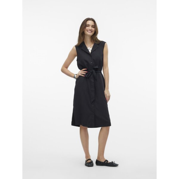 ΓΥΝΑΙΚΕΙΟ ΦΟΡΕΜΑ ΜΑΥΡΟ VERO MODA VMBREE SL BLK SHIRT DRESS GA NOOS  10304888 - Image 3